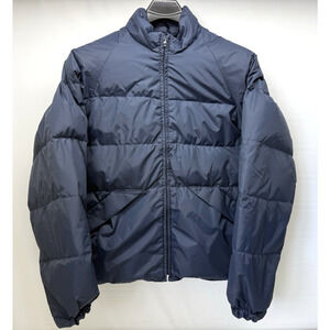 Vintage 10X Mens Navy Blue Nylon Down Filled Full Zip Puffer Jacket
